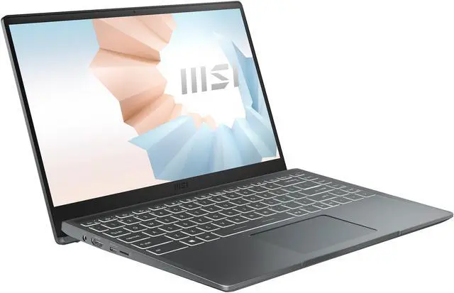 Alt view image 4 of 20 - MSI Laptop Modern 14 Intel Core i5 11th Gen 1155G7 (2.50GHz) 8GB Memory 512 GB NVMe SSD Intel Iris Xe Graphics 14.0" Windows 10 Home 64-bit Modern 14 B11MOU-496
