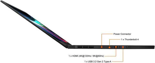 Alt view image 9 of 20 - MSI Laptop Creator 15 Intel Core i7 11th Gen 11800H (2.30GHz) 16GB Memory 1 TB NVMe SSD NVIDIA GeForce RTX 3080 Laptop GPU 15.6" 4K / UHD Windows 10 Pro 64-bit Creator 15 A11UH-492