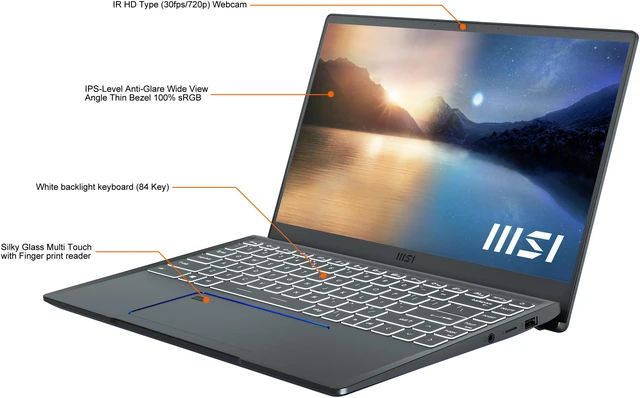 Alt view image 4 of 20 - MSI 14.0" Intel Core i7-1185G7 32GB Memory LPDDR4X 4267 1TB NVMe SSD Windows 10 Home 64-bit Prestige 14 EVO A11M-614