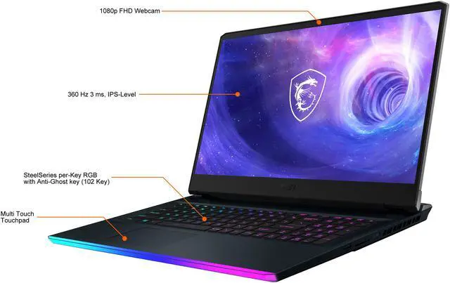 MSI Raider GE76 12UGS-451CA Gaming Laptop Intel Core i7-12700H (Up