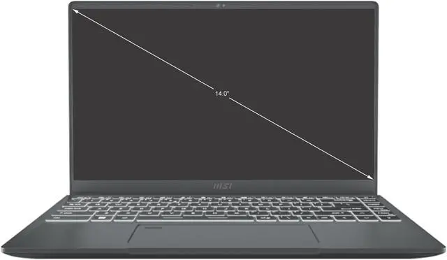 Alt view image 3 of 20 - MSI Laptop Intel Core i7-1260P 16GB Memory 512 GB NVMe SSD GeForce GTX 1650 14.0" Non-Touch Screen Windows 11 Pro 64-bit Prestige 14 A12SC-007