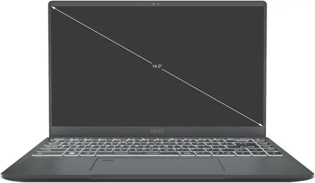 Alt view image 2 of 17 - MSI Laptop Prestige 14Evo Intel Core i7 12th Gen 1260P (2.10GHz) 16GB Memory 512 GB NVMe SSD Intel Iris Xe Graphics 14.0" Windows 11 Pro 64-bit Prestige 14Evo A12M-011