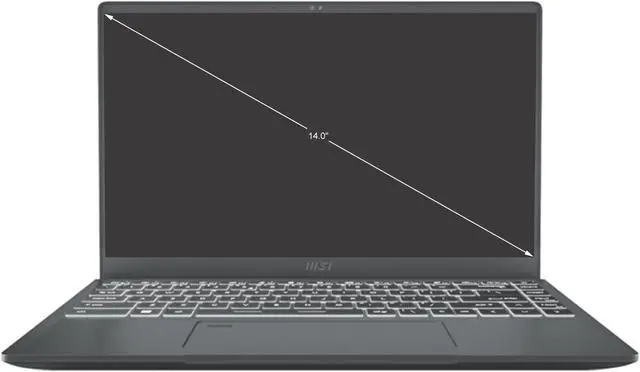 Alt view image 2 of 19 - MSI Laptop Prestige 14Evo Intel Core i5 12th Gen 1240P (1.70GHz) 16GB Memory 512 GB NVMe SSD Intel Iris Xe Graphics 14.0" Windows 11 Pro 64-bit Prestige 14Evo A12M-012