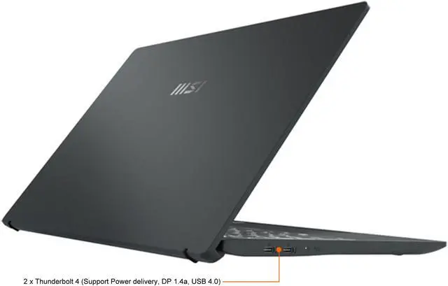 Alt view image 14 of 19 - MSI Laptop Prestige 14Evo Intel Core i5 12th Gen 1240P (1.70GHz) 16GB Memory 512 GB NVMe SSD Intel Iris Xe Graphics 14.0" Windows 11 Pro 64-bit Prestige 14Evo A12M-012