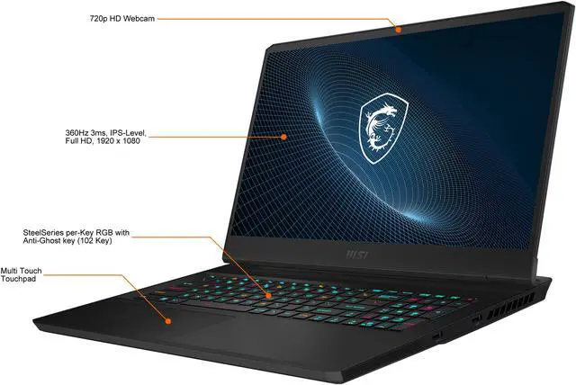 Alt view image 3 of 20 - MSI GP Series - 17.3" GeForce RTX 3060 Laptop GPU - Intel Core i7-12700H  - 16GB Memory - 1TB NVMe SSD - Windows 11 Home 64-bit - Gaming Laptop - 360 Hz IPS (Vector GP76 12UE-270 )