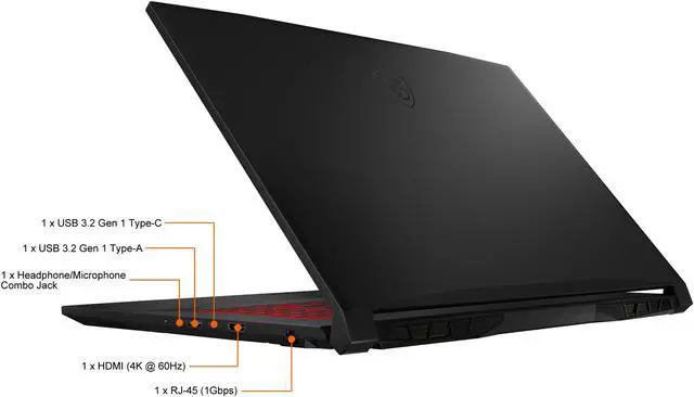 Alt view image 16 of 19 - MSI GF Series - 17.3" GeForce RTX 3060 Laptop GPU - Intel Core i7-12700H  - 16GB Memory - 512 GB PCIe SSD - Windows 11 Home 64-bit - Gaming Laptop - 144 Hz IPS (Katana GF76 12UE-026 )