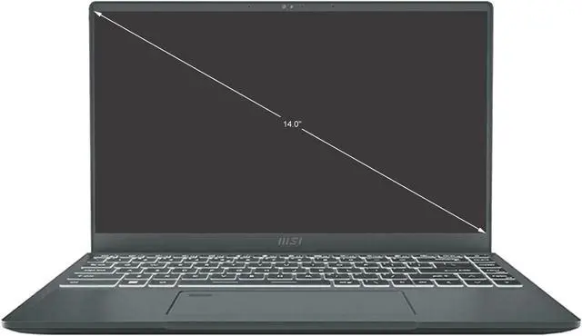 Alt view image 2 of 13 - MSI Laptop Prestige 14 Evo Intel Core i5 12th Gen 1240P (1.70GHz) 16 GB Memory 512 GB NVMe SSD Intel Iris Xe Graphics 14.0" Windows 11 Home 64-bit Prestige 14 Evo A12M-081