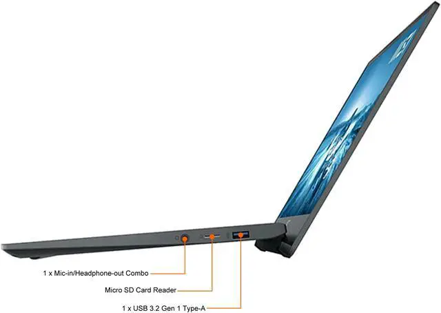 Alt view image 9 of 13 - MSI Laptop Prestige 14 Evo Intel Core i5 12th Gen 1240P (1.70GHz) 16 GB Memory 512 GB NVMe SSD Intel Iris Xe Graphics 14.0" Windows 11 Home 64-bit Prestige 14 Evo A12M-081