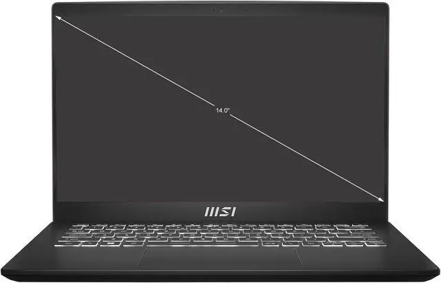 Alt view image 2 of 20 - MSI Modern 14 Laptop Intel Core i5 12th Gen 1235U (1.30GHz) 8GB Memory 512 GB NVMe SSD Intel Iris Xe Graphics 14.0" Windows 11 Home 64-bit Modern 14 C12M-032