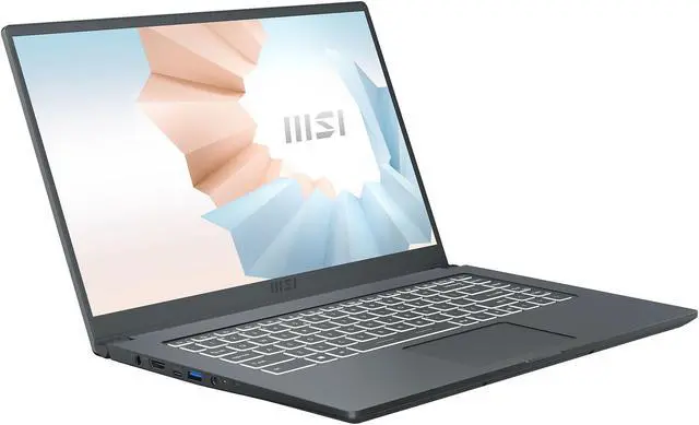 Alt view image 4 of 20 - MSI Laptop Modern 15 AMD Ryzen 7 5000 Series 5700U (1.80GHz) 8GB Memory 512 GB NVMe SSD AMD Radeon Graphics 15.6" Windows 11 Home 64-bit Modern 15 A5M-288