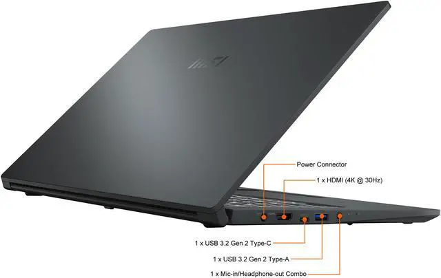 Alt view image 16 of 20 - MSI Laptop Modern 15 AMD Ryzen 7 5000 Series 5700U (1.80GHz) 8GB Memory 512 GB NVMe SSD AMD Radeon Graphics 15.6" Windows 11 Home 64-bit Modern 15 A5M-288