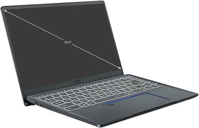 Alt view image 5 of 7 - MSI 14.0" Intel Core i5-1155G7 16GB Memory LPDDR4X 4267 512GB NVMe SSD Windows 10 Home 64-bit