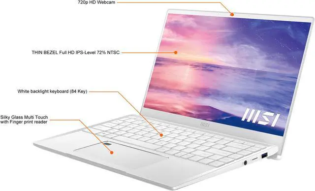Alt view image 3 of 19 - MSI Laptop Prestige 14 A11SC-208CA Intel Core i7 11th Gen 1195G7 (2.90GHz) 16GB Memory 512 GB PCIe SSD NVIDIA GeForce GTX 1650 Max-Q 14.0" Windows 11 Home 64-bit