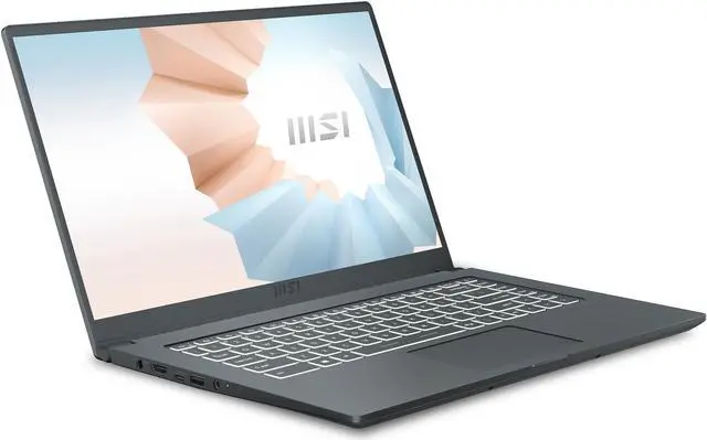Alt view image 3 of 20 - MSI Laptop Modern 15 A11MU-863CA Intel Core i5 11th Gen 1155G7 (2.50GHz) 8GB Memory 256 GB PCIe SSD Intel Iris Xe Graphics 15.6" Windows 11 Home