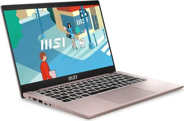 Alt view image 2 of 18 - MSI Modern 14 Laptop C13M-606US Intel i5-1335U 16GB RAM 512 GB SSD 14.0" Windows 11 Home Intel Iris Xe Graphics