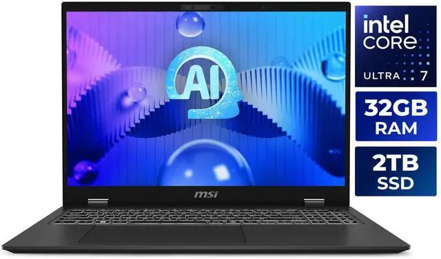 Main image of MSI Prestige 16 AI Evo 16.0" Laptop Ultra 7 155H 32GB RAM 2 TB PCIe SSD Windows 11 Pro B1MG-020US
