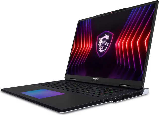Alt view image 2 of 19 - MSI Titan 18 HX A14V Gaming Laptop, UHD+ 120Hz HDR1000, Intel Core i9-14900HX (24-core, up to 5.8GHz), NVIDIA GeForce RTX 4090 16GB, 128GB DDR5 RAM, 4TB NVMe SSD, Windows 11 Pro (Titan 18 HX A14VIG-081CA)