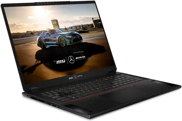 Alt view image 2 of 20 - MSI Stealth 18 MercedesAMG AI 18"  UHD+ mini-LED 120Hz Ultra Thin and Light Gaming Laptop Intel® Core™ Ultra9-185H RTX 4080 64GBDR5 2TB NVMe SSD Win 11 Pro
