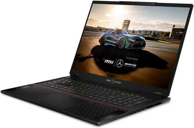 Alt view image 3 of 20 - MSI Stealth 18 MercedesAMG AI 18"  UHD+ mini-LED 120Hz Ultra Thin and Light Gaming Laptop Intel® Core™ Ultra9-185H RTX 4080 64GBDR5 2TB NVMe SSD Win 11 Pro
