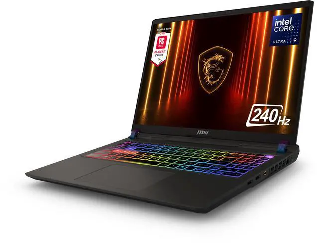 Alt view image 3 of 19 - MSI Vector - LCD 16" QHD+ GeForce RTX 5080 Laptop GPU - Intel Core Ultra 9 275HX  - 16GB Memory - 1 TB SSD - Windows 11 Home - Gaming Laptop - 240 Hz (Vector 16 HX AI A2XWIG-050US )