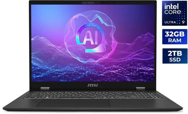 Main image of MSI Prestige 16" Copilot+ PC Intel Ultra 9 288V Laptop 32GB Memory 2 TB NVMe SSD Windows 11 Home Prestige 16 AI+ Evo B2VMG-071US (TAA)