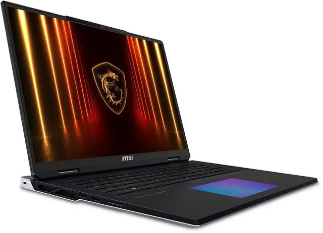 Alt view image 3 of 11 - MSI - 18.0" GeForce RTX 5090 Laptop GPU - Intel Core Ultra 9 285HX  - 64GB Memory - 6 TB SSD - Windows 11 Pro - Gaming Laptop - 120 Hz Mini LED (Titan 18 HX AI A2XWJG-640CA )
