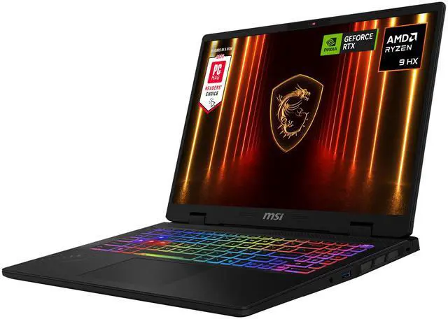 Alt view image 2 of 9 - MSI CROSSHAIR A16 16" QHD+ 240Hz AMD® Ryzen™ 9-8940HX RTX 5060 32GBDR5 1TB NVMe SSD Win 11 Gaming Laptop D8WFKG-015US