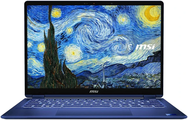 Alt view image 3 of 3 - MSI Laptop Intel Core Ultra X9 378H 32GB LPDDR5X Memory 1TB NVMe SSD Intel Arc B390 14.0" Touch Screen Windows 11 Home Prestige 14 Flip AI+-278CA The Starry Night