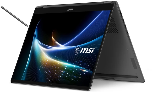 Alt view image 5 of 9 - MSI Prestige N16 Flip AI+ 16" 2.8K UHD+ OLED Touch Ultra Thin 2-in-1 Laptop NVIDIA RTX Spark N1X with 6144-core GPU and 20-core CPU, 32GB unified memory LPDDR5X 1TB NVMe SSD Windows 11 Bilingual