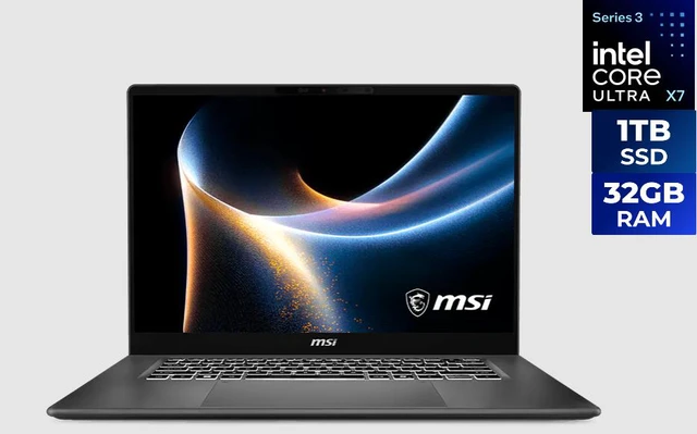 Refurbished: MSI Prestige 16 AI+ Copilot Laptop Intel Core Ultra