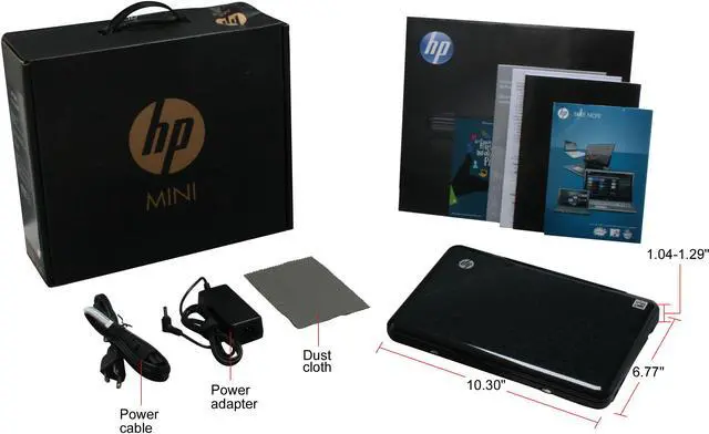 Alt view image 8 of 8 - HP Mini 110-1030NR Intel Atom N270(1.60 GHz) 10.1" 1GB Memory 160GB HDD NetBook