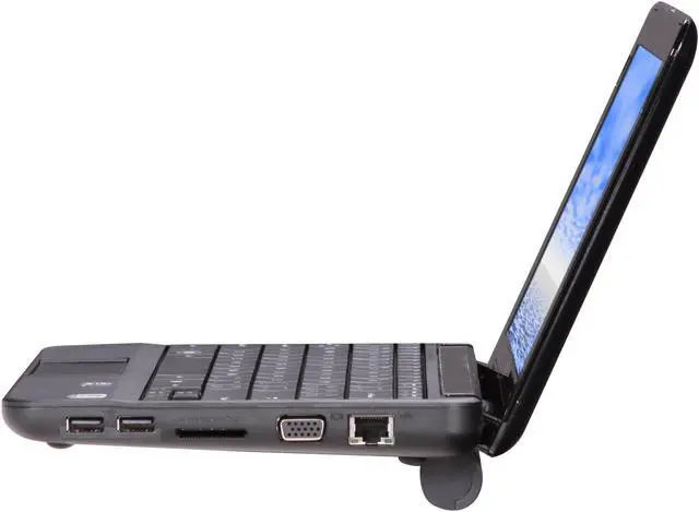 Alt view image 3 of 8 - HP Mini 110-1125NR Black Intel Atom N270(1.60 GHz) 10.1" WSVGA 1GB Memory 160GB HDD NetBook