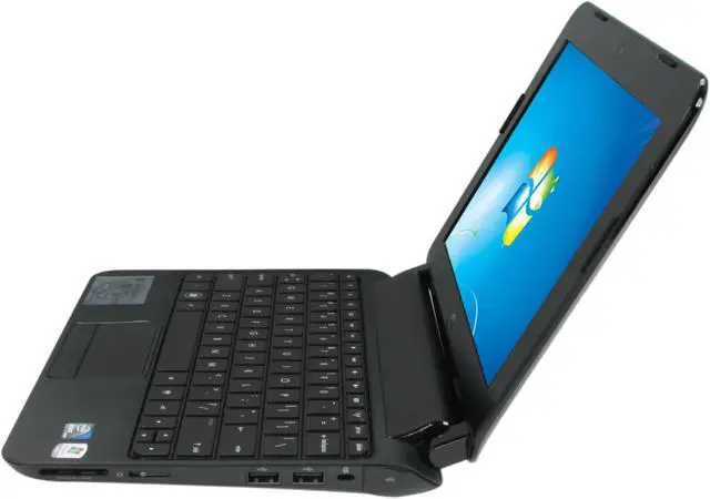 Alt view image 2 of 8 - HP Mini 110-3530NR Black Intel Atom N455(1.66 GHz) 10.1" WSVGA 1GB Memory 250GB HDD Netbook