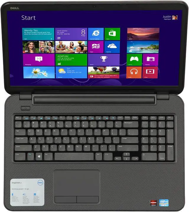 Alt view image 6 of 8 - DELL Laptop Inspiron Intel Core i5-3337U 6GB Memory 750GB HDD Intel HD Graphics 4000 17.3" Windows 8 17 (i17RV-5909BLK)