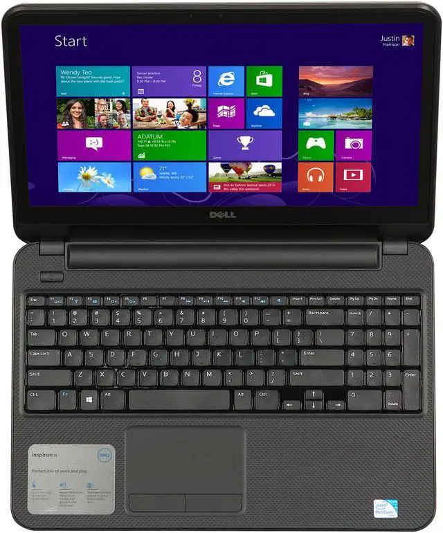 Alt view image 6 of 8 - DELL Laptop Inspiron Intel Pentium 2127U 4GB Memory 500GB HDD Intel HD Graphics 15.6" Touch Screen Windows 8 i15RV-6143BLK