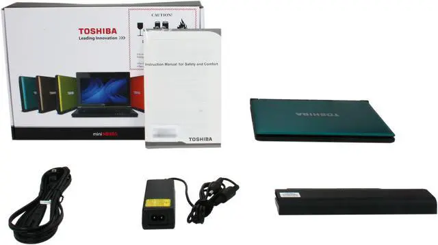 Alt view image 8 of 8 - TOSHIBA Mini NB505-N508TQ EasyGrip Finish in Turquoise Intel Atom N455(1.66 GHz) 10.1" WSVGA 1GB Memory 250GB HDD Netbook