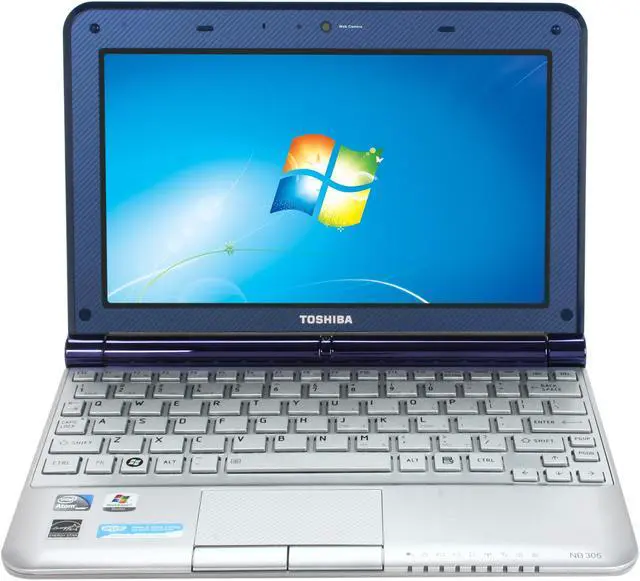 Alt view image 5 of 8 - TOSHIBA Mini NB305-N600 Aluminum Finish in Blue Intel Atom N550(1.50 GHz) 10.1" WSVGA 1GB Memory 250GB HDD Netbook