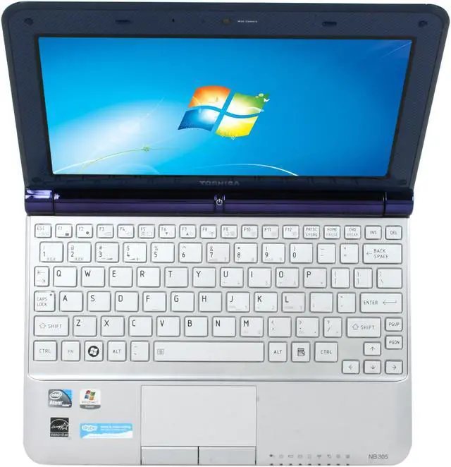 Alt view image 6 of 8 - TOSHIBA Mini NB305-N600 Aluminum Finish in Blue Intel Atom N550(1.50 GHz) 10.1" WSVGA 1GB Memory 250GB HDD Netbook