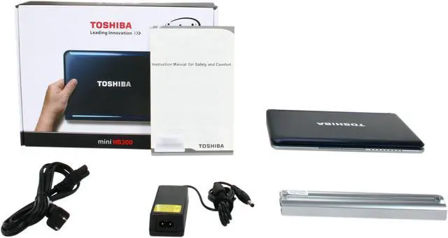 Alt view image 8 of 8 - TOSHIBA Mini NB305-N600 Aluminum Finish in Blue Intel Atom N550(1.50 GHz) 10.1" WSVGA 1GB Memory 250GB HDD Netbook