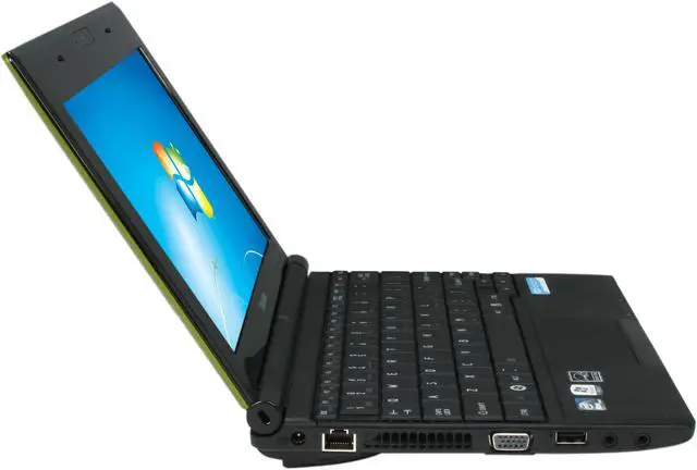 Alt view image 4 of 8 - TOSHIBA Mini NB505-N508GN EasyGrip Finish in Lime Green Intel Atom N455(1.66 GHz) 10.1" WSVGA 1GB Memory 250GB HDD Netbook