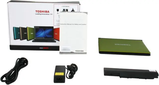 Alt view image 8 of 8 - TOSHIBA Mini NB505-N508GN EasyGrip Finish in Lime Green Intel Atom N455(1.66 GHz) 10.1" WSVGA 1GB Memory 250GB HDD Netbook