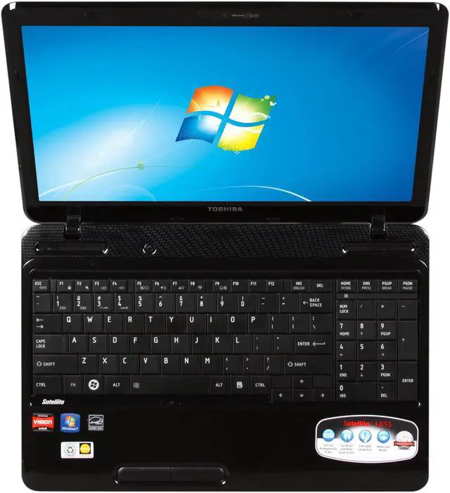 Alt view image 6 of 8 - TOSHIBA Laptop Satellite AMD Turion II P540 4GB Memory 500GB HDD ATI Radeon HD 4250 15.6" Windows 7 Home Premium 64-bit L655D-S5109B