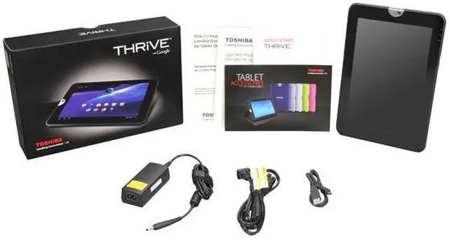 Alt view image 10 of 10 - TOSHIBA Thrive AT105-T1016 NVIDIA Tegra 2 1.00GHz 10.1" 1GB DDR2 Memory 16GB Storage Tablet Android 4.0 (Ice Cream Sandwich)