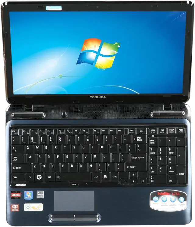 Alt view image 6 of 8 - TOSHIBA Laptop Satellite AMD A6-3400M 4GB Memory 500GB HDD AMD Radeon HD 6520G 15.6" Windows 7 Home Premium 64-Bit L755D-S5359