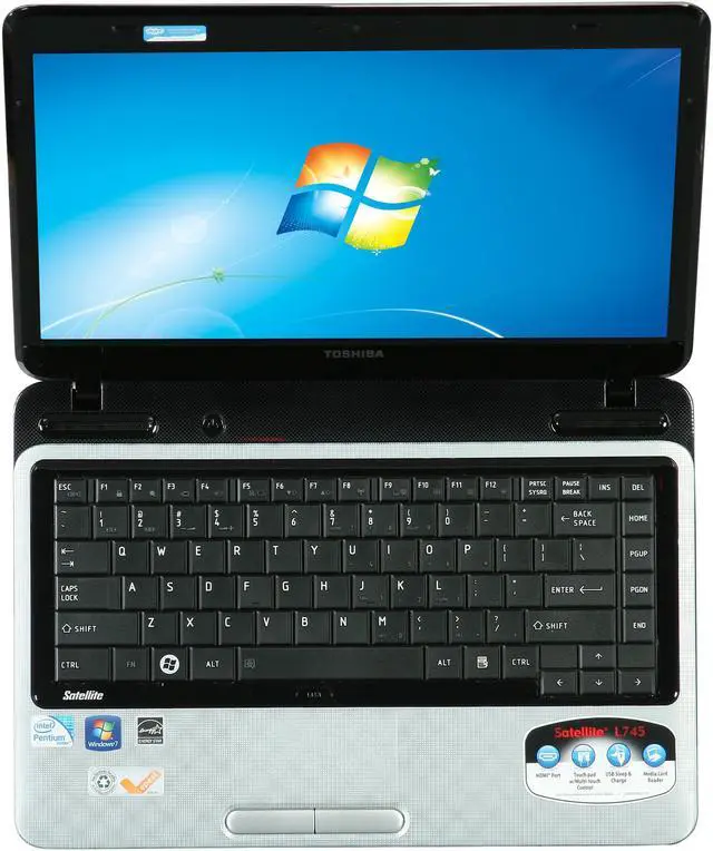 Alt view image 6 of 8 - TOSHIBA Laptop Satellite Intel Pentium B960 4GB Memory 320GB HDD Intel HD Graphics 14.0" Windows 7 Home Premium 64-Bit L745-S4126