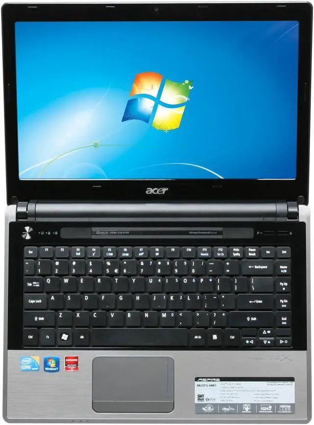 Alt view image 6 of 8 - Acer Laptop Aspire TimelineX Intel Core i5-480M 4GB Memory 640GB HDD AMD Radeon HD 6550M 14.0" Windows 7 Home Premium 64-bit AS4820TG-6847