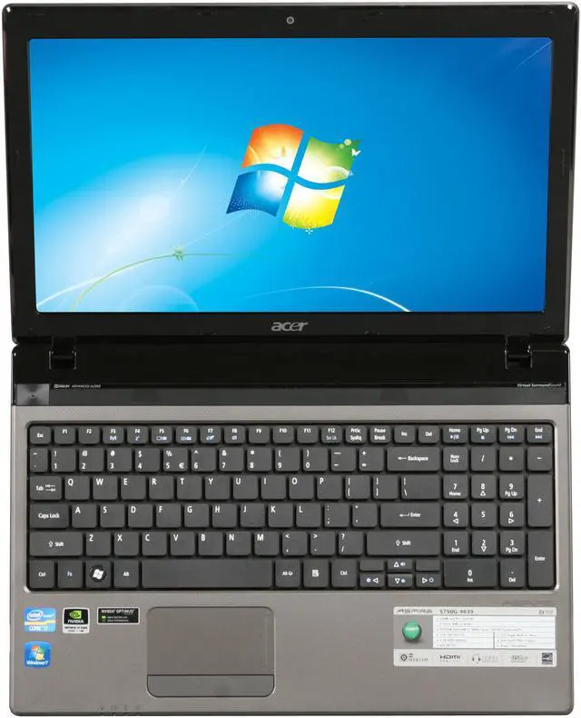 Alt view image 6 of 8 - Acer Laptop Aspire Intel Core i7-2630QM 4GB Memory 500GB HDD NVIDIA GeForce GT 540M 15.6" Windows 7 Home Premium 64-bit AS5750G-9639