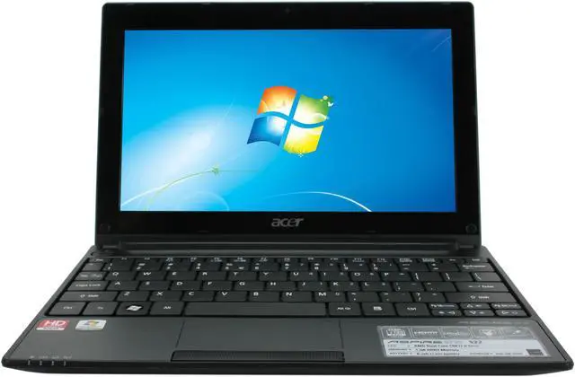 Alt view image 5 of 8 - Acer Aspire One AO522-BZ897 Diamond Black AMD Dual-Core Processor C-50 (1.00 GHz) 10.1" 1GB Memory 250GB HDD Netbook