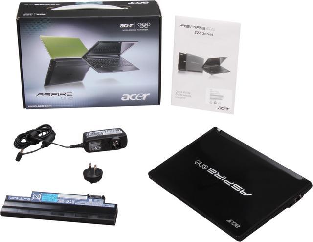 Alt view image 8 of 8 - Acer Aspire One AO522-BZ465 Diamond Black AMD Dual-Core Processor C-50 (1.00 GHz) 10.1" 1GB Memory 250GB HDD Netbook
