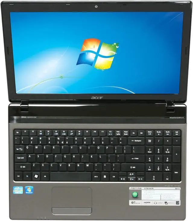 Alt view image 6 of 8 - Acer Laptop Aspire Intel Core i3-2310M 4GB Memory 320GB HDD Intel HD Graphics 3000 15.6" Windows 7 Home Premium 64-bit AS5750-6636